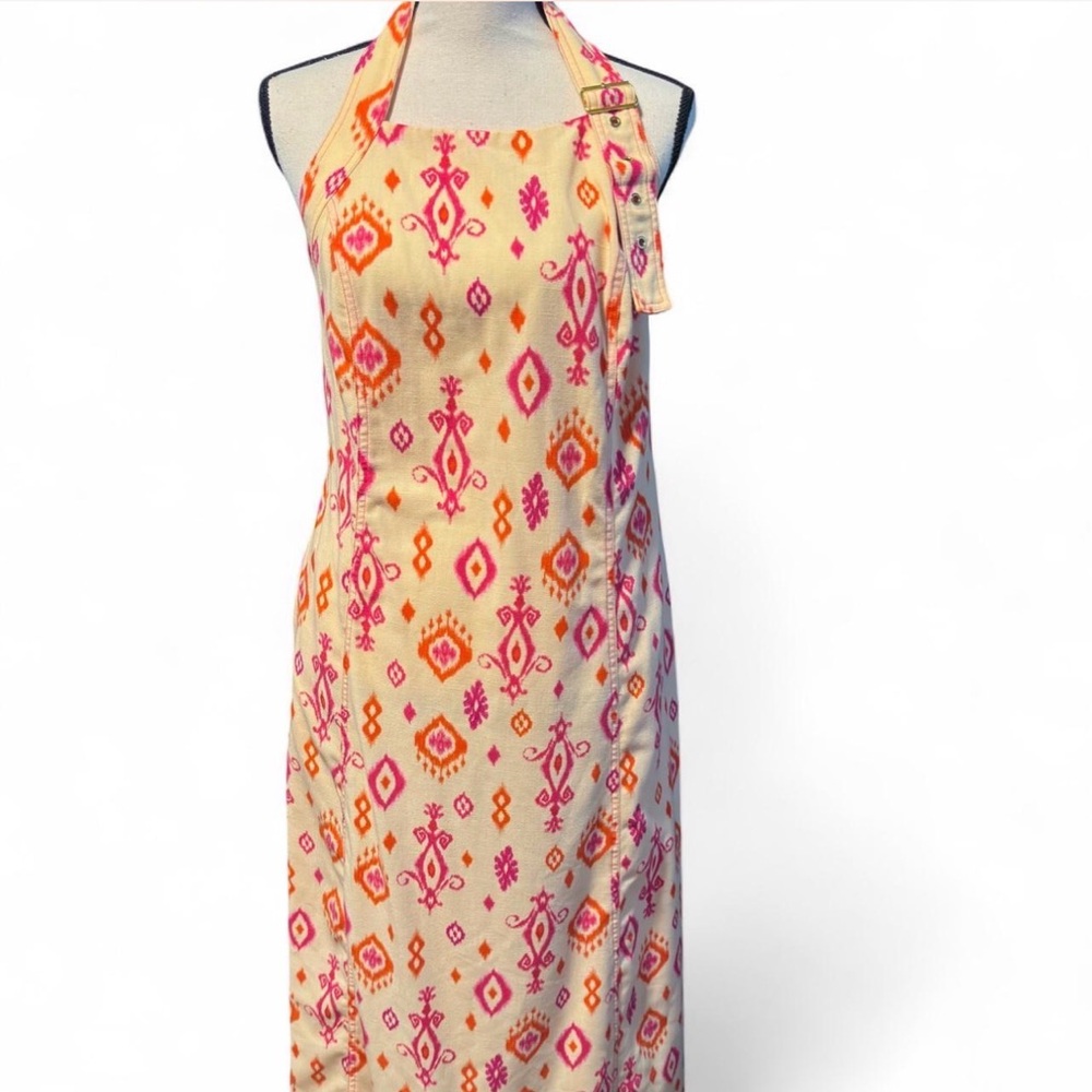 Emma & Michele Strapless Dress in Pink and Orange